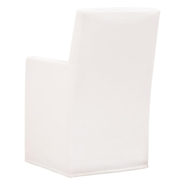 2020s Shelter Slipcover Arm Chair with Casters, LiveSmart Peyton-Pearl For Sale - Image 5 of 10