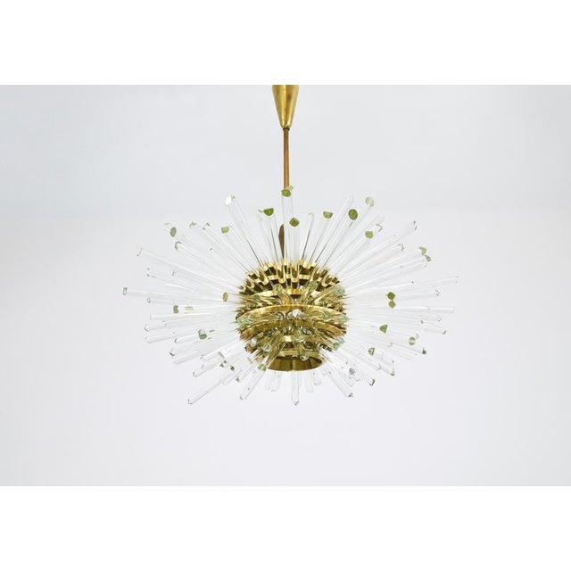 Miracle Sputnik Chandelier in Brass with Crystal Glass Rods from Bakalowits & Söhne, 1960s For Sale - Image 15 of 18