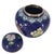 Vintage Chinese Cloisonné Floral Ginger Jar, Cobalt Blue, 3.5" For Sale In San Francisco - Image 6 of 9