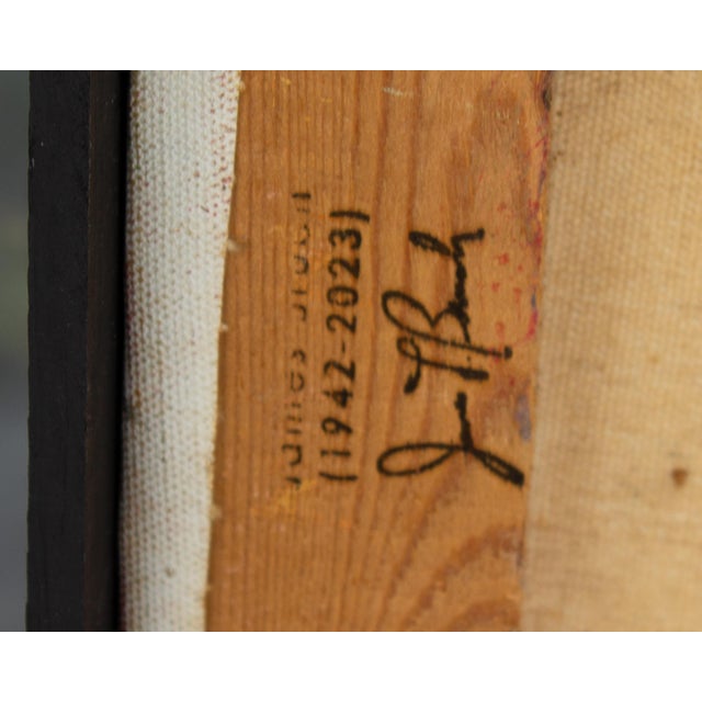 Textile Abstract Oil on Canvas Painting by James L. Bruch For Sale - Image 7 of 8