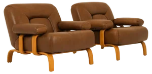 Set of Mid-Century Swedish Lounge Chairs Bristol by Gunnar Kentemo for Göte Möbler, 1972