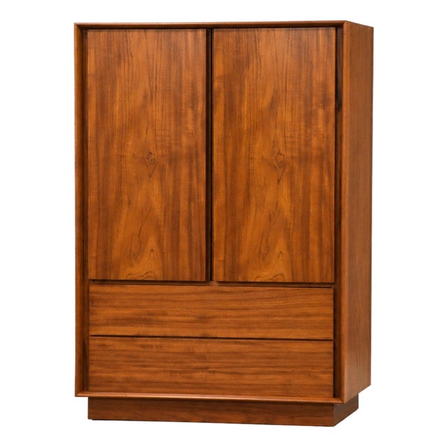 Danish Modern Teak Armoire Dresser For Sale