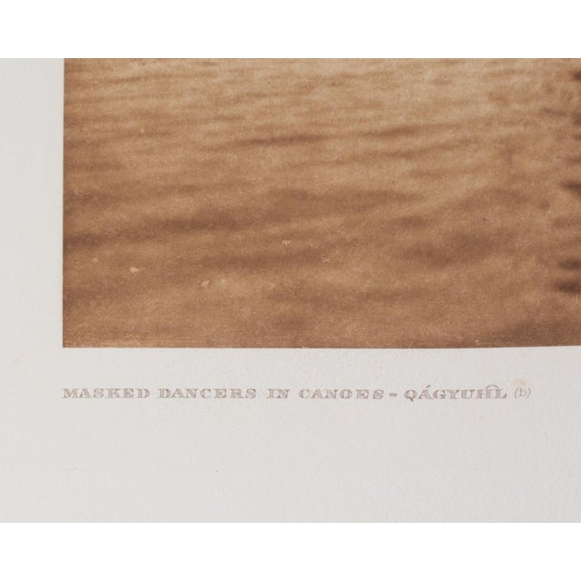 After Edward Curtis “Masked Dancers in Canoes” Photogravure Restrike For Sale In Indianapolis - Image 6 of 9