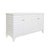 Contemporary Matthew Izzo Home Gates Fluted White Lacquer Four Door Buffet With Brass Knobs For Sale - Image 3 of 9