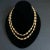 French Vintage 1980s Monet Gold Necklace Statement Textured Bead Link Chunky Maximalist 36" Long For Sale - Image 3 of 8