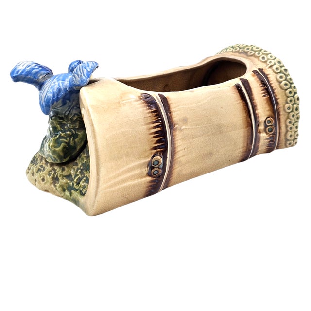 Japanese Vintage Mid-Century Japanese Pelican Log Planter For Sale - Image 3 of 10