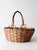Farmhouse Vintage Woven Gathering Basket With Bamboo Handle For Sale - Image 3 of 13