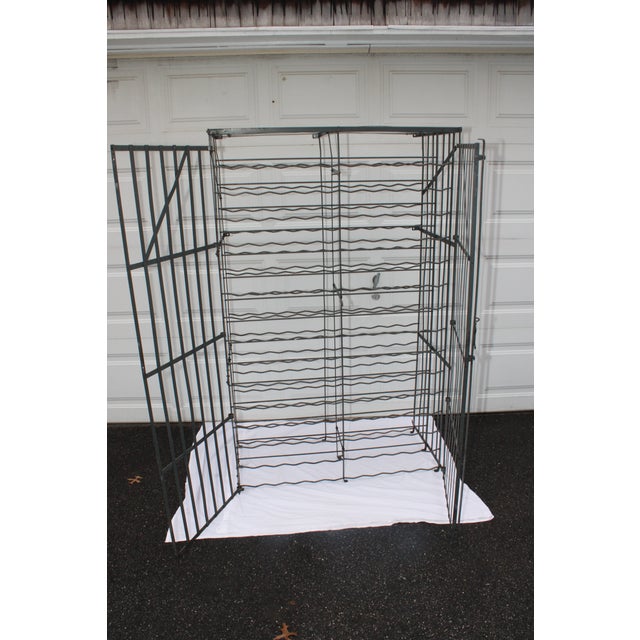 1940s Rigidex 300 Bottle Wine Safe Rack Security Locking Metal Cage For Sale - Image 16 of 17