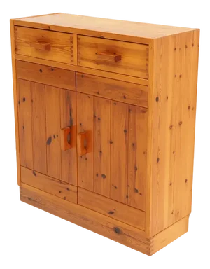 Scandinavian Pine Cabinet in the style of Charlotte Perriand, 1970s