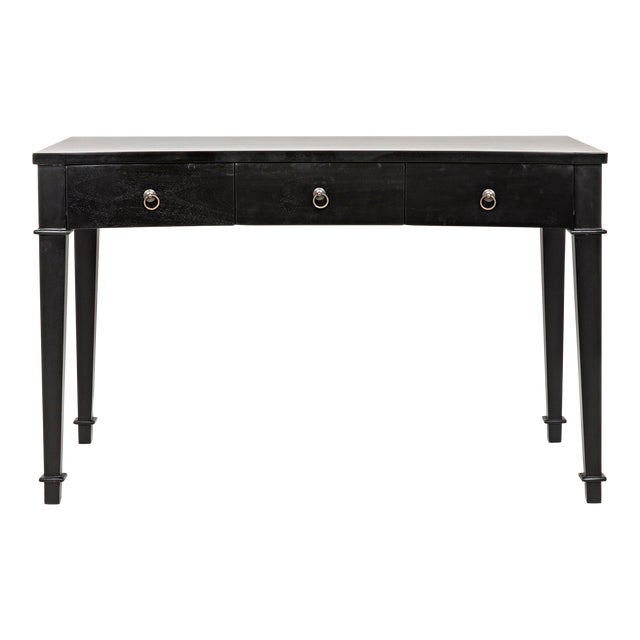 NOIR Curba Desk, Hand Rubbed Black For Sale