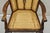 Early 20th Century Antique Victorian Walnut and Cane Carved Lounge Arm Chair W/ Queen Anne Legs For Sale - Image 5 of 10