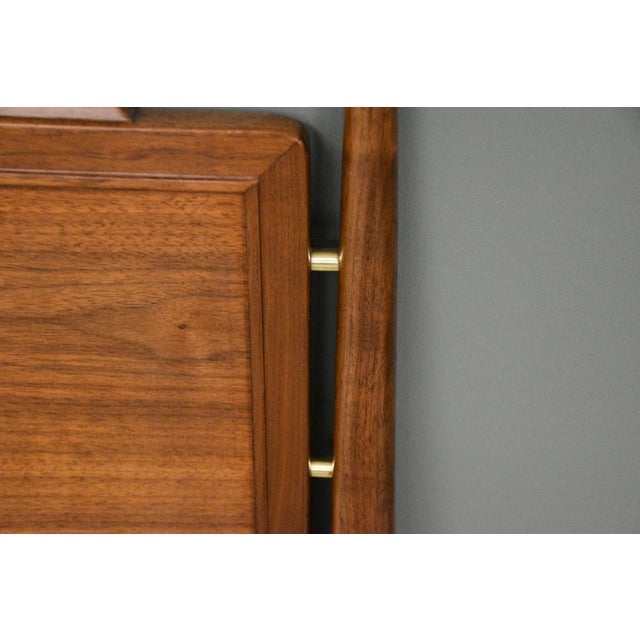 1960s 1960s Refinished Walnut Full Headboard For Sale - Image 5 of 5