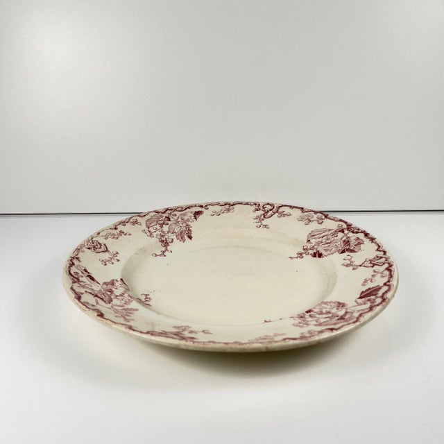 Round Fontainebleau Dish in Ironstone from KG Lunéville, 1890s For Sale - Image 3 of 13
