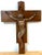 Modernist Cast Bronze Crucifix on Walnut Cross, French or Belgian, circa 1960s A striking mid-20th century Modernist...