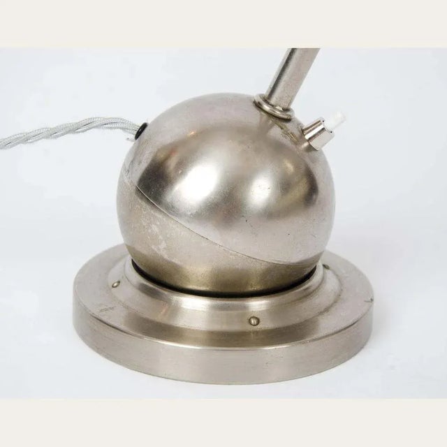 Metal Art Deco Table Lamps in Nickel from Daalderop KDM Royal Holland, 1930s, Set of 2 For Sale - Image 7 of 11