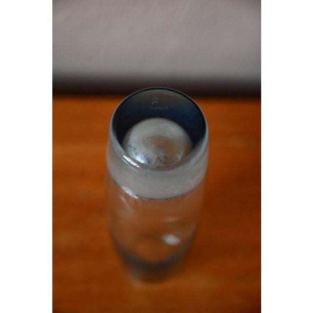 Scandinavian Modernist Blue Glass Vase by Per Lütken for Holmegaard, Denmark, 1950s For Sale - Image 6 of 7