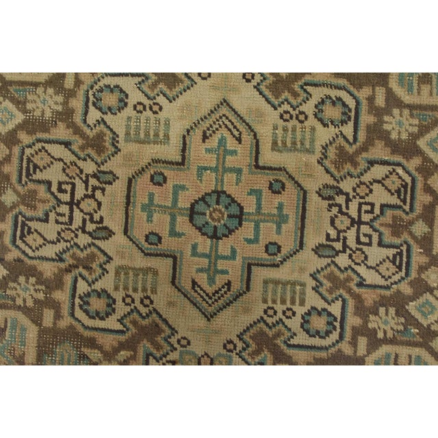 Pink Tabriz Rug 9’8” X 12’9” Pink Wool Vintage Distressed Hand-Knotted Carpet For Sale - Image 8 of 15