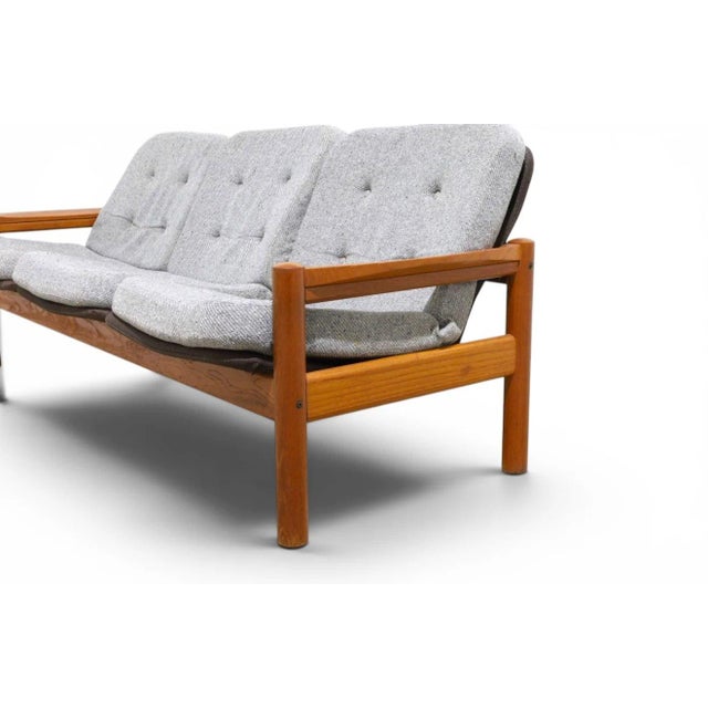 Mid-Century Modern Mid-Century Modern Danish Teak Sofa by Domino Møbler, Denmark For Sale - Image 3 of 7