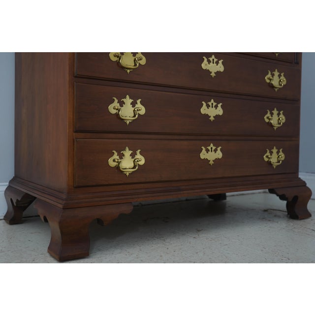 Statton Cherry Secretary Desk W. Bookcase Top For Sale - Image 10 of 18