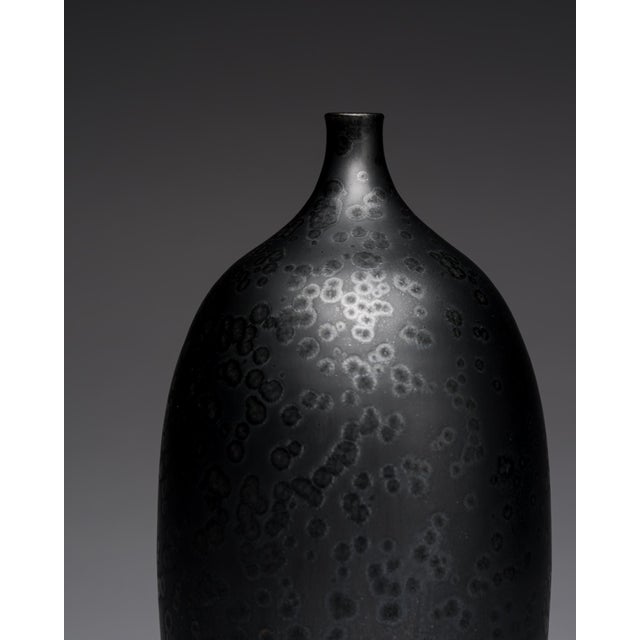 Crystalline Glaze Ceramic Vase by Karin and Walther Zander, Germany, 1977 For Sale - Image 4 of 9