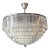 Postmodern Style Chrome Round Crystal Chandelier Light Modern Neutral For Sale