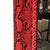 Mid-Century Molding Mirror in Red & Black Python Leather by Karl Springer For Sale - Image 13 of 16