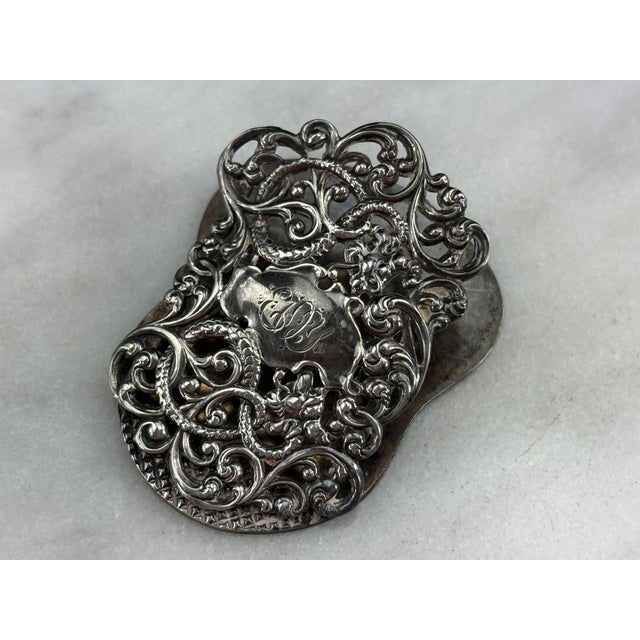 Silver Antique Art Nouveau Sterling Silver Sea Serpent Paper Clip, Unger Brothers For Sale - Image 8 of 8