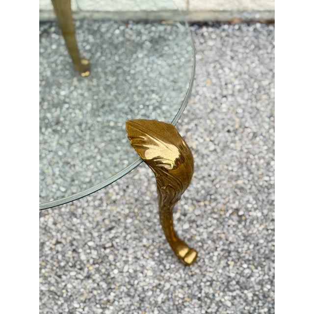 Brass 1970s Brass Glit Side Table in the Style of p.e. Guerin For Sale - Image 8 of 8