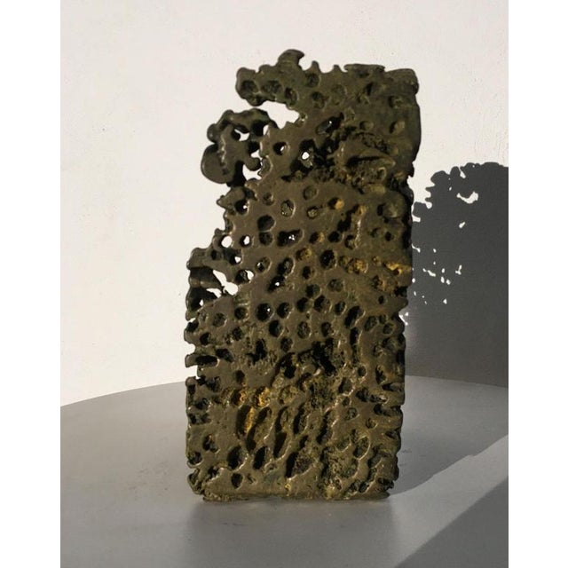 Italian Bronze Abstract Sculpture by Urano Palma, 1985 For Sale - Image 6 of 18