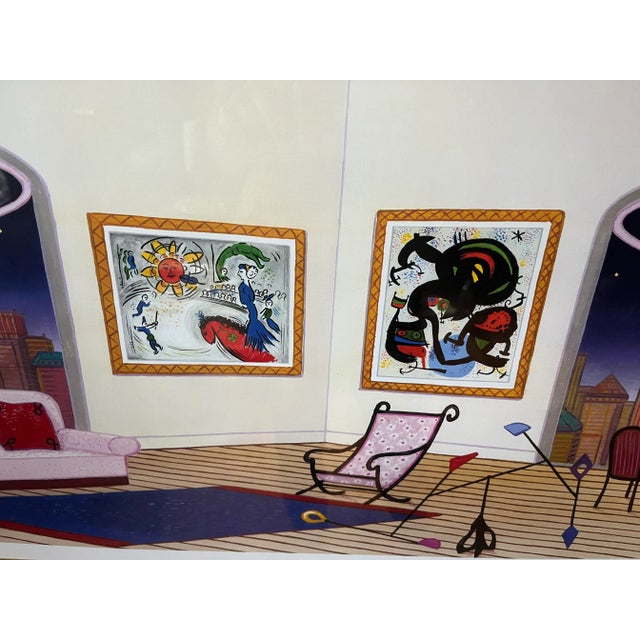 Paper Postmodern Fanch (Francois Ledan) "Oval Lounge" Serigraph, Signed & Numbered For Sale - Image 7 of 13