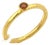 Mid 20th Century Gurhan Skittle 24k Gold & Spessartite Hammered Ring - Size 5 For Sale