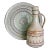 Vintage Mid-Century Modern Art Studio Sgraffito Pottery Carafe, Decanter & Matching Chop Plate Set- 2 Pieces For Sale