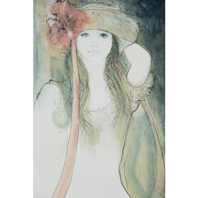 Bernard Charoy (1931-2024) Portrait of Sophie with a Ribbon, 1975 Original color lithograph Signed in ballpoint pen...