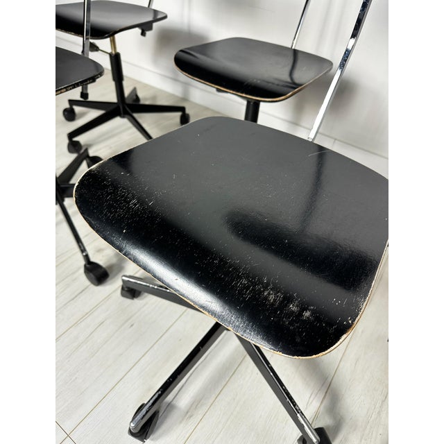 Vintage Black Architect Desk Chair by Jørgen Rasmussen for Labofa, 1950s For Sale - Image 6 of 15