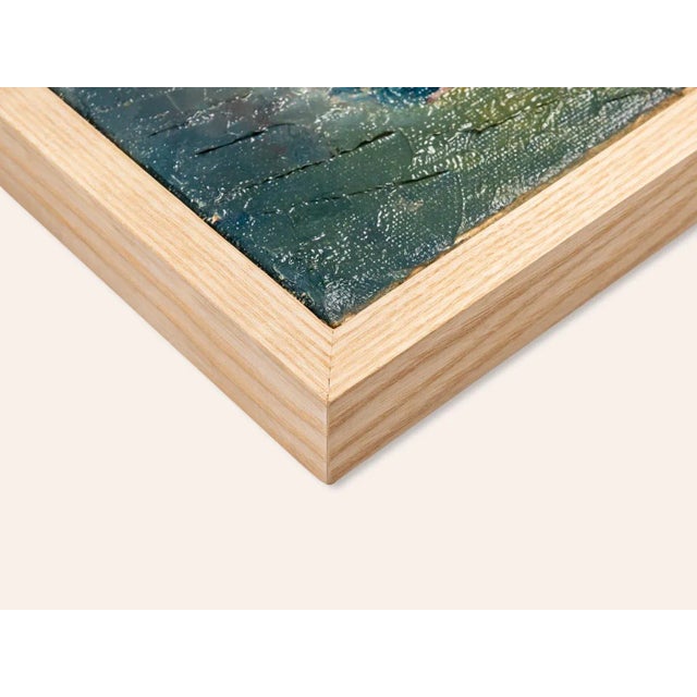 Green Expressionist Flower Still Life, Oil on Canvas, Framed For Sale - Image 8 of 10