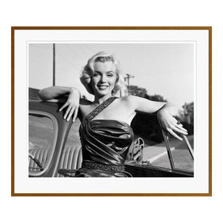 Marilyn Monroe With Classic Roadster for "How to Marry a Millionaire" Brown Framed Archival Pigment Print - 47 X 67” For Sale