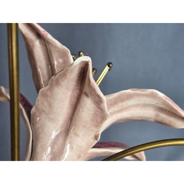 Winifred Cole Madonnna Lily Pottery Flowers & Brass Brutalist Sculpture For Sale - Image 15 of 15