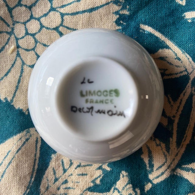 French Porcelain Limoges Oyster Shell Plates with Seaweeds, 1930s, Set of 5 For Sale - Image 10 of 11