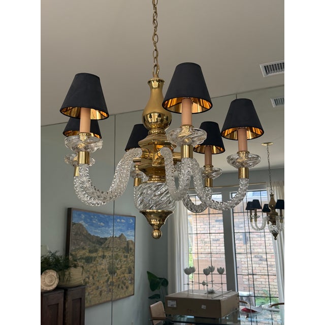 Murano Twisted Rope Chandelier For Sale - Image 4 of 4