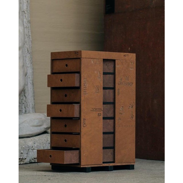 Contemporary Matek Archive Cabinet in Recycled Composite by Project Materia For Sale - Image 3 of 9