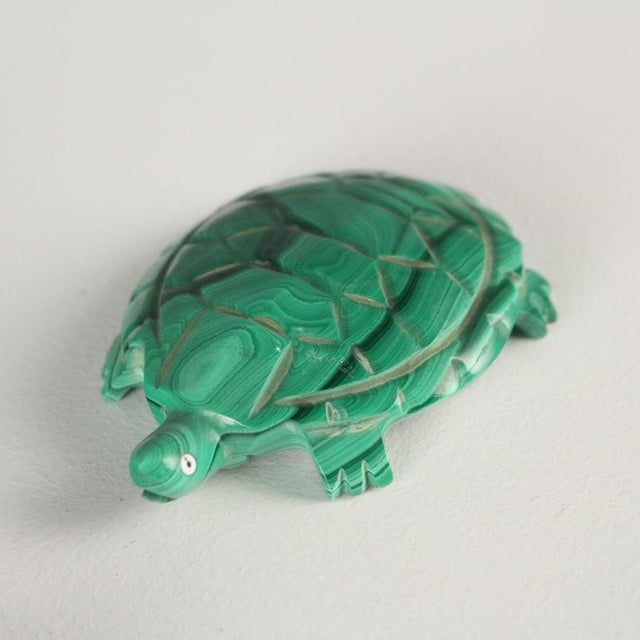 Vintage Green Malachite Turtles, Set of 12 For Sale - Image 4 of 7