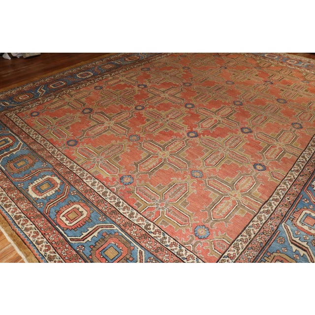Textile Zabihi Collection Antique Persian Bakshaish Rug - 12'4" x 14'7" For Sale - Image 7 of 12