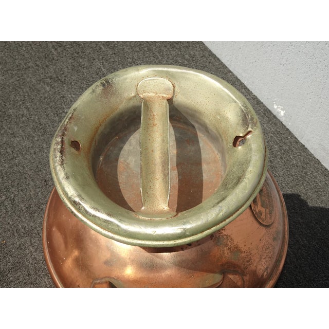Copper Antique Copper Milk Can by Lakeville Creamery Company 1898 for Ernest Swift Lh10 For Sale - Image 8 of 12