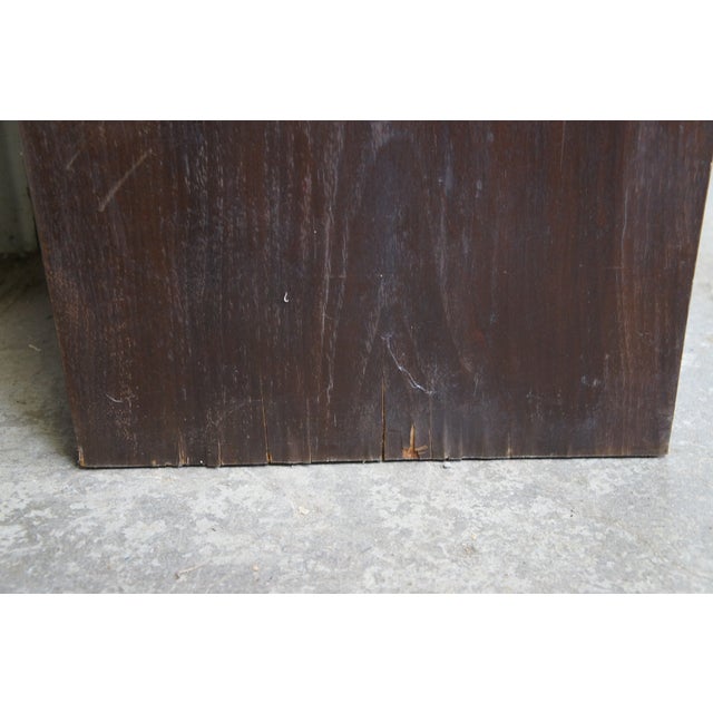 1940s Mid Century Walnut Burl Carved Secretary Writing Desk Bookcase Bureau Cabinet For Sale - Image 9 of 12