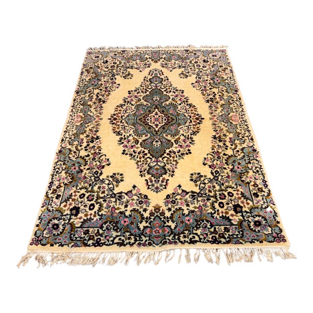 4ft 3in X 6ft 1in Hand Woven Aubusson Area Rug For Sale