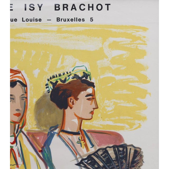 Vintage French Exhibition Poster by Yves Brayer for Galerie Isy Brachot Brussels, 1964 For Sale - Image 8 of 15