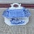 A Rare Antique Ironstone Blue Transfer Decorated Covered Soap Dish With Insert, Circa 1850’s Made in the Staffordshire...