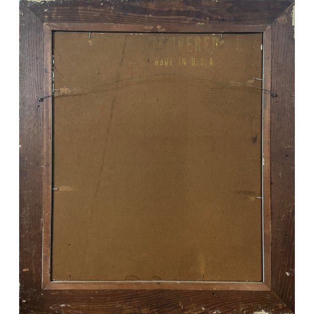 Textile Jack Gerber Expressionist Portrait of Woman With Necklace (C. 1950, Oil on Board) For Sale - Image 7 of 7