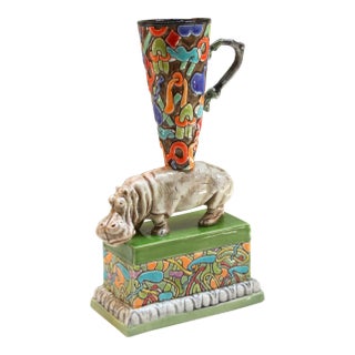 Contemporary Functional Vessel, "Big Hippo Cup With Base" For Sale