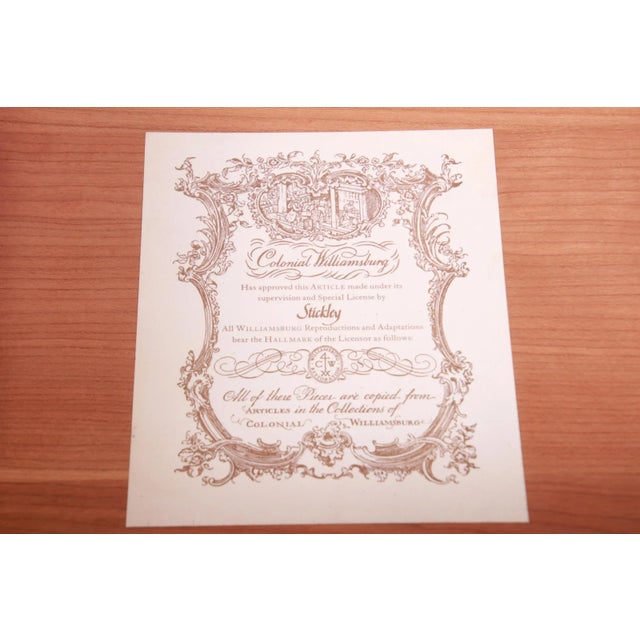 Stickley Colonial Williamsburg Georgian Mahogany Chest of Drawers, Newly Restored For Sale - Image 10 of 13